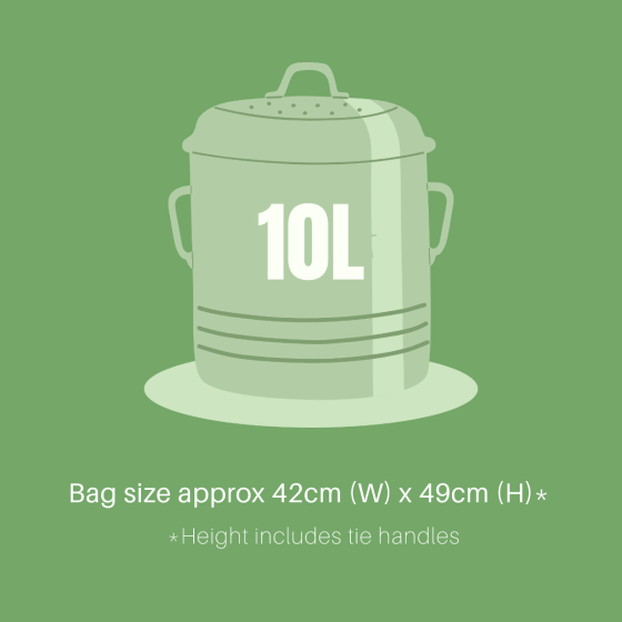 Kordis 30 Tie-Handle Compostable Caddy Bin Liners x 6