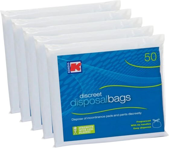 Kordis 50 Incontinence Bags x 5